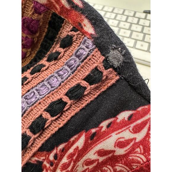 Anthropologie Blank London Blouse Womens SIze Small Red Black Floral *READ - Picture 7 of 8